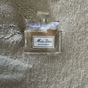 Dior Mini Fragrance Sample Bottle - Clear with Beige Label